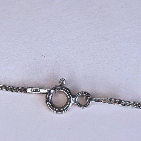 925 Silver Dragonfly Necklace Pendant and 18" Chain Made in Italy, Blue EUC - Picture 3 of 7